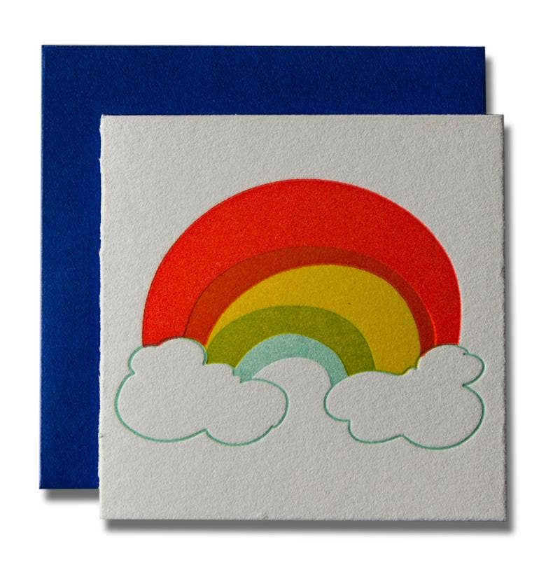 Ladyfingers Letterpress | Rainbow Tiny Card