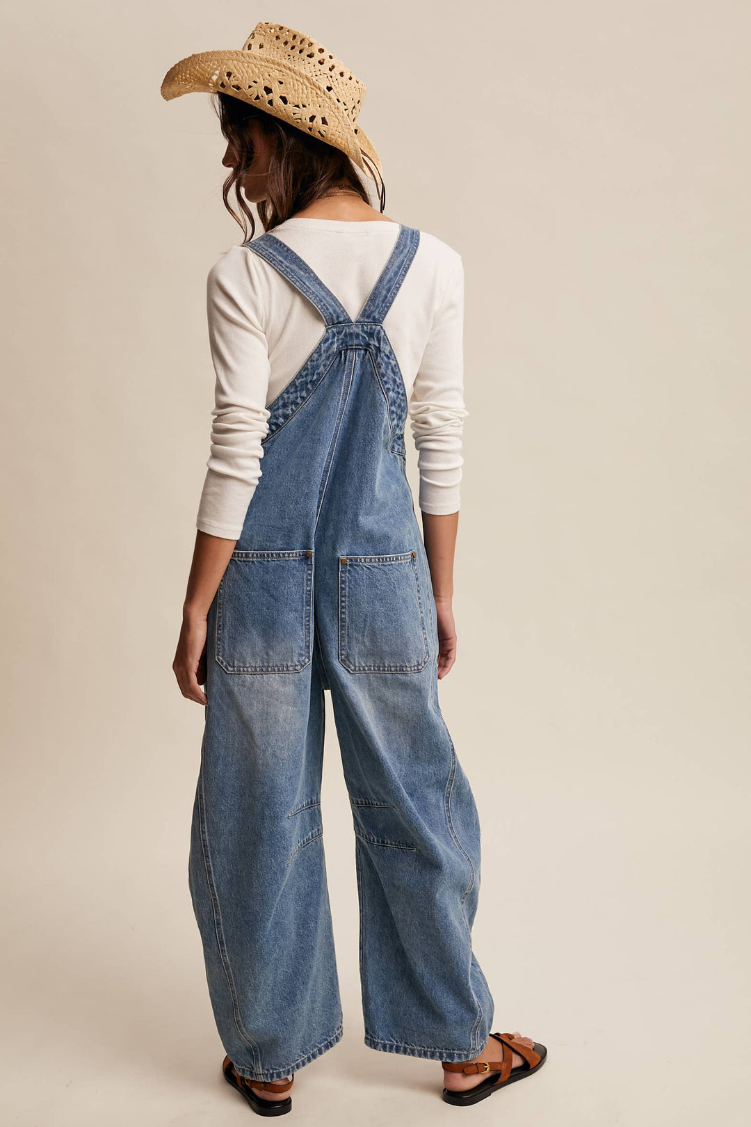 Listicle | Western Wide-Leg Denim Overalls