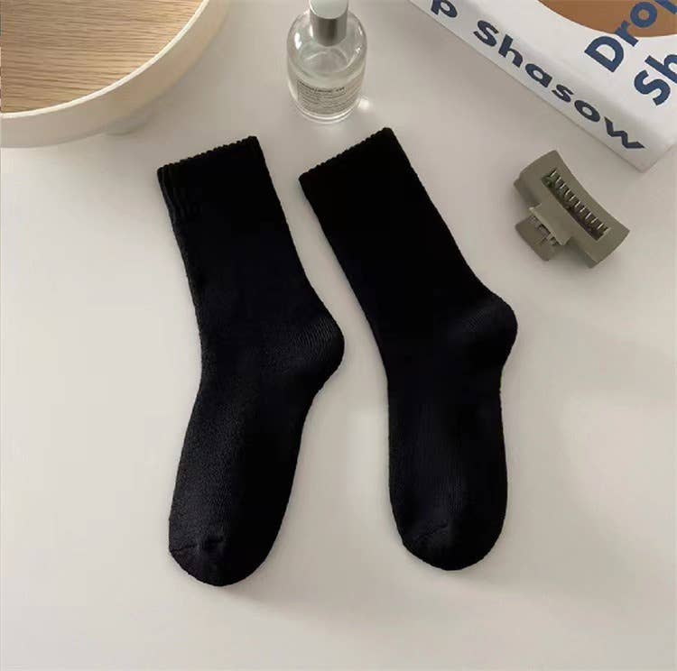 Sweetkama | Ladies Inside Velvet Solid Color Socks