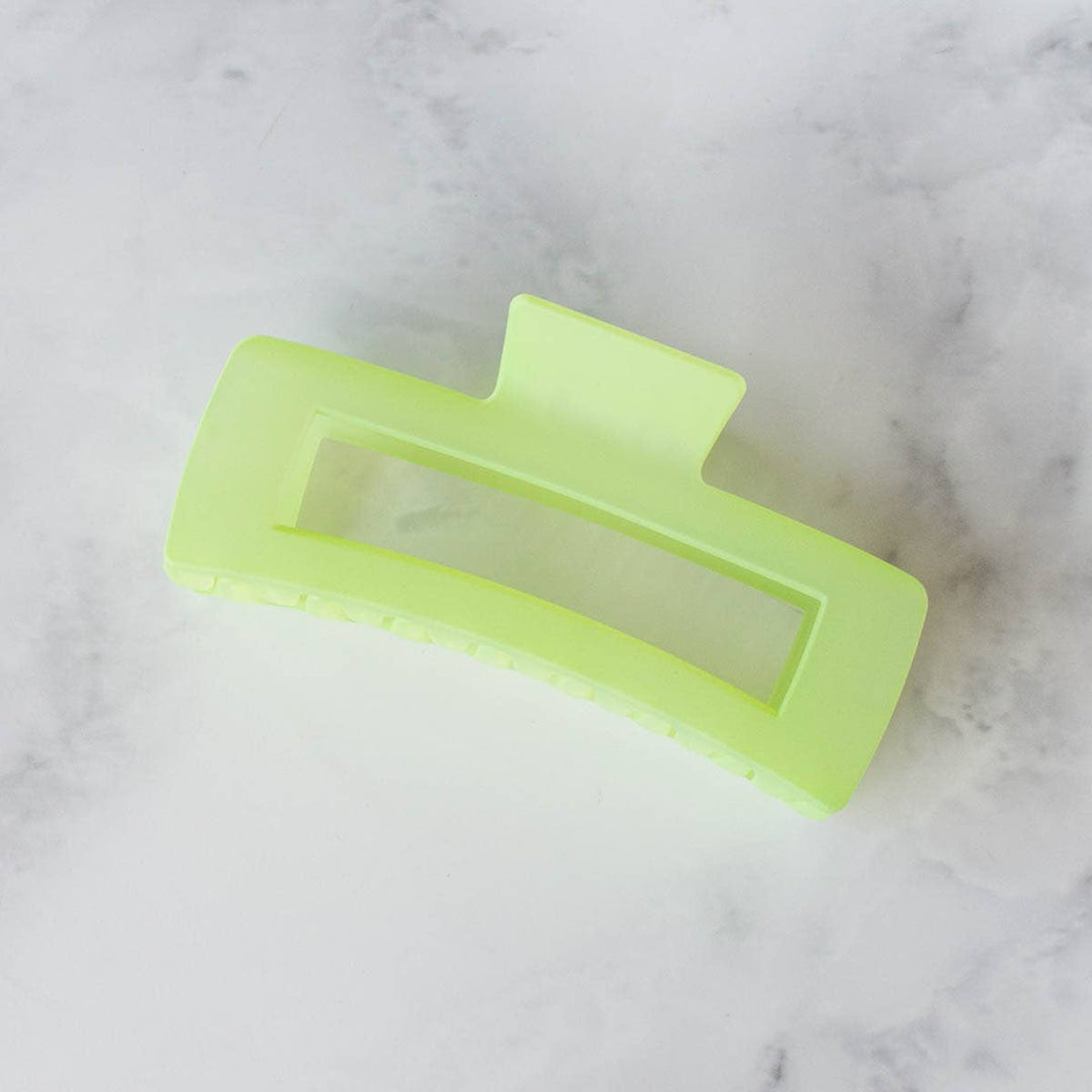 Tiepology | Jumbo Size 5 Inch Solid Long Square  Hair Clip