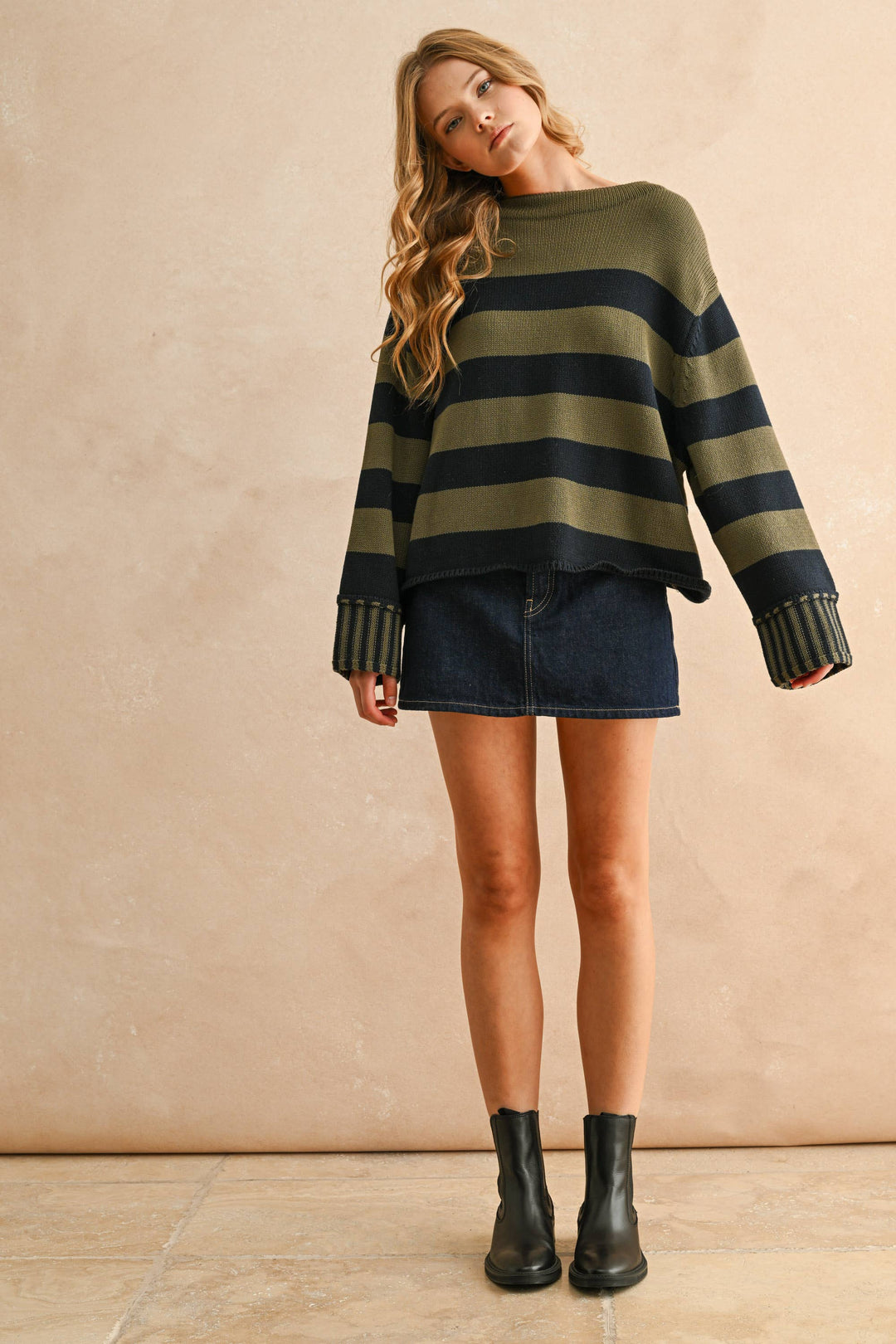 Miou Muse | Striped Sweater