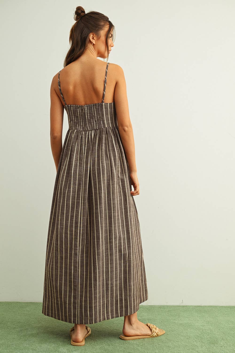 Miou Muse | Stripe Pattern Long Dress