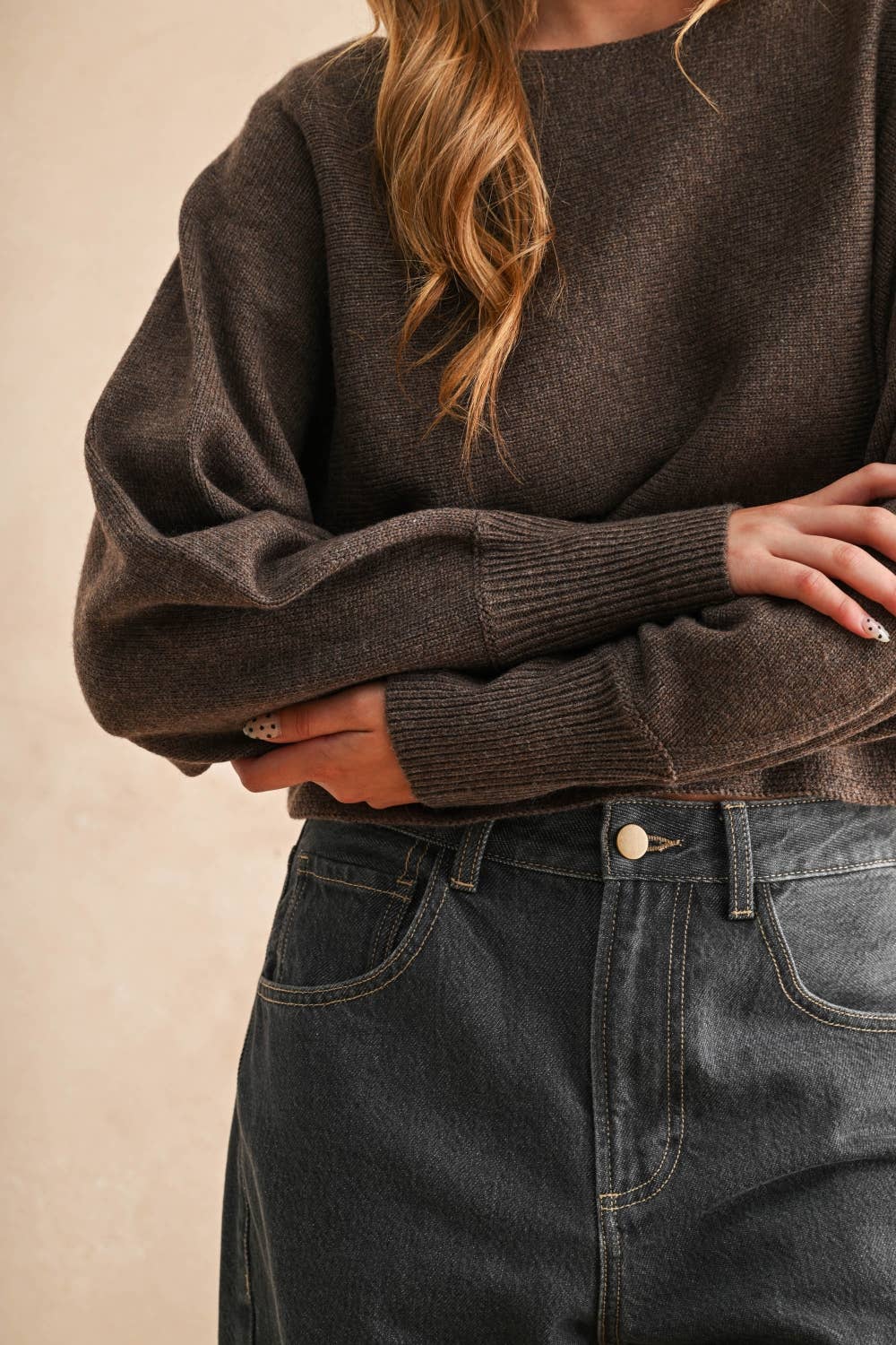 Miou Muse | Boat Neck Sweater