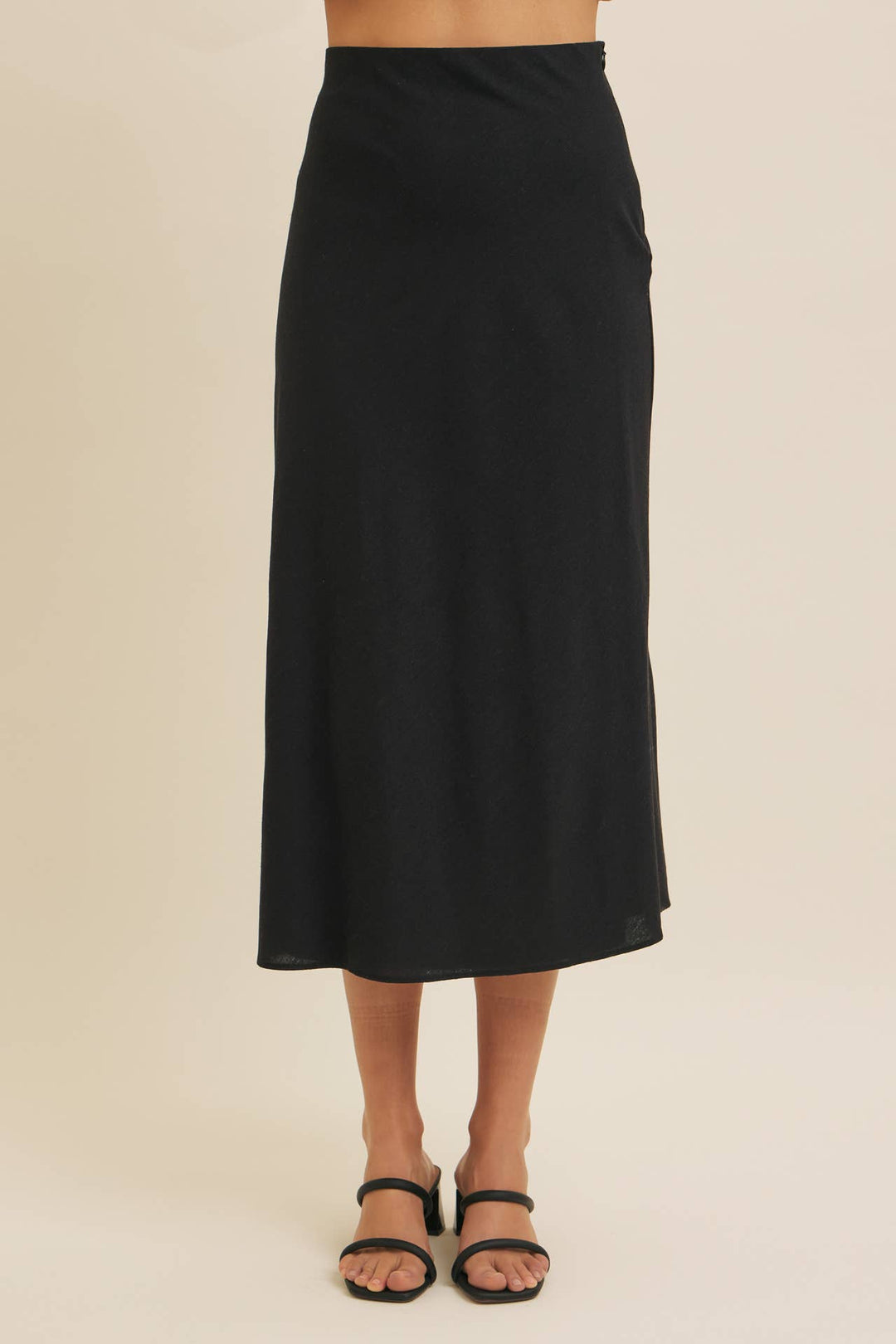 In February | Viscose Linen Blend Maxi Skirt