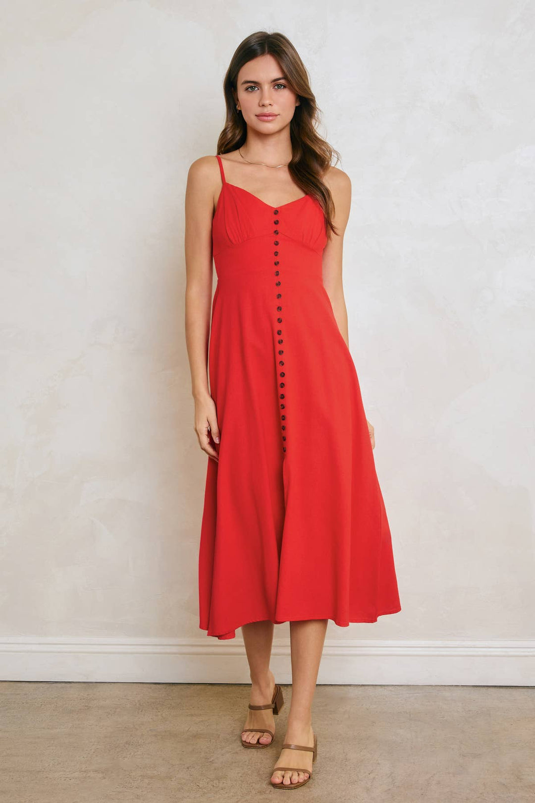 Dress Forum | Heaven Sent Button Front Midi Dress