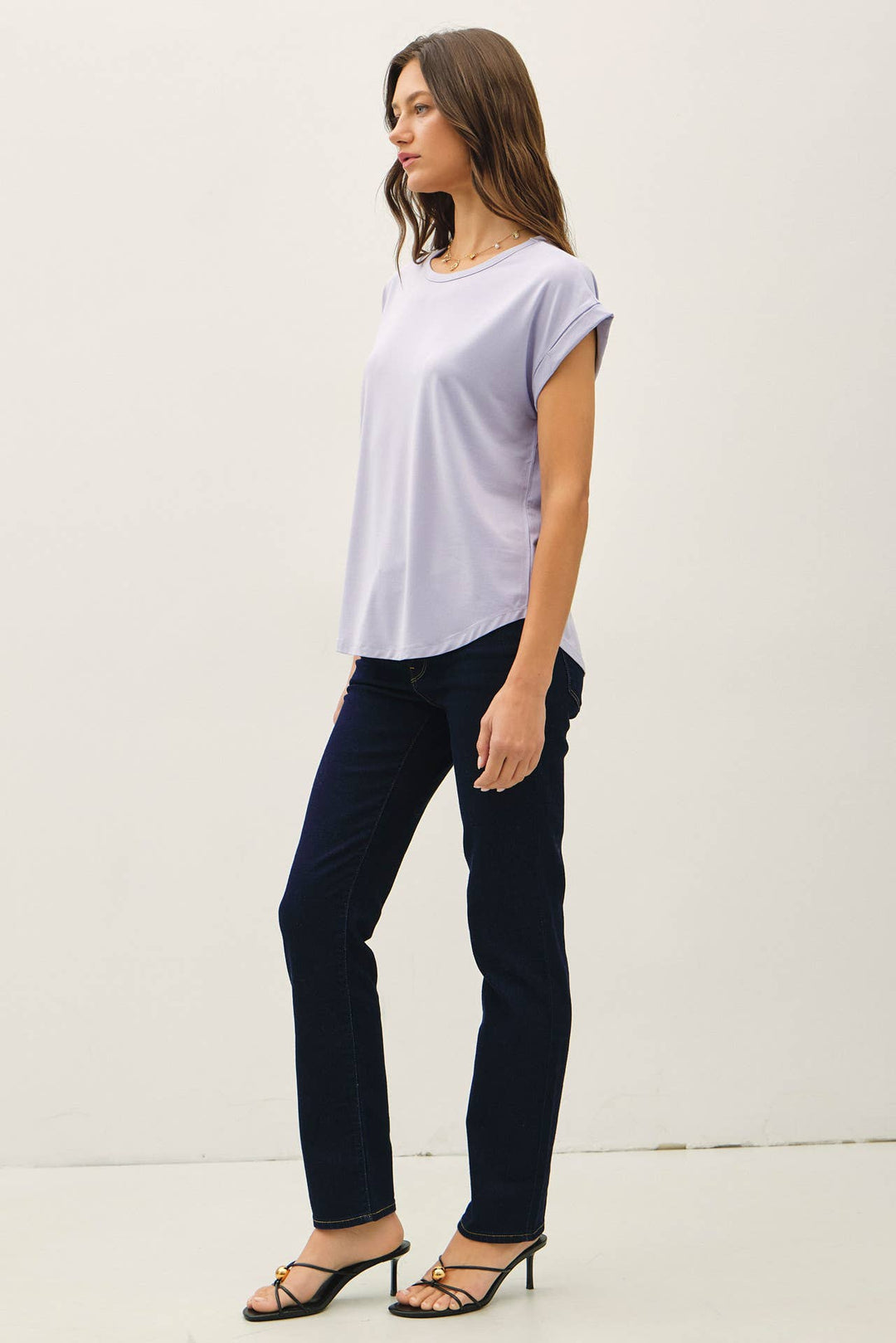 Be Cool | Bamboo Model Round Neck Dolman Cap Sleeve Shirt