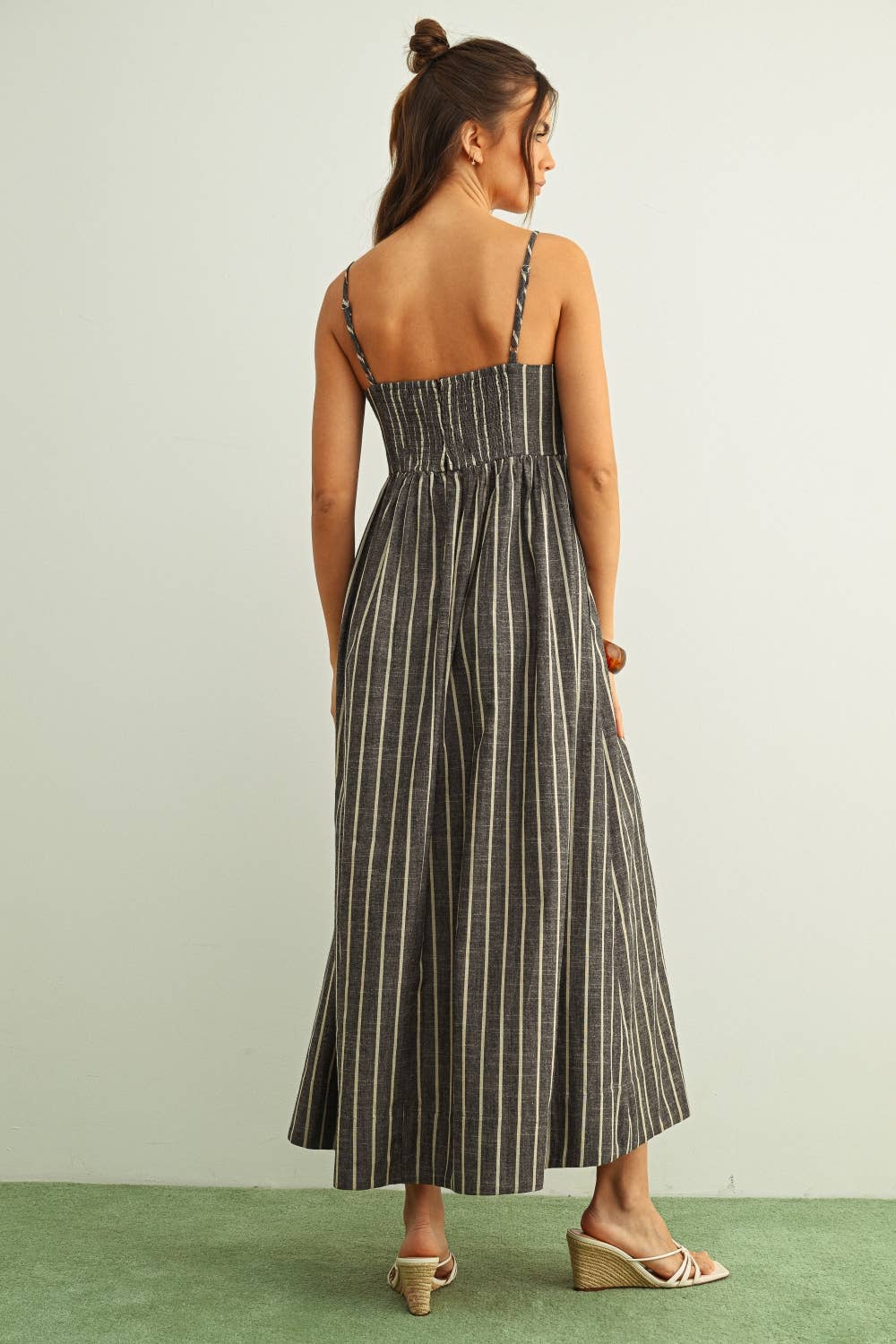 Miou Muse | Stripe Pattern Long Dress
