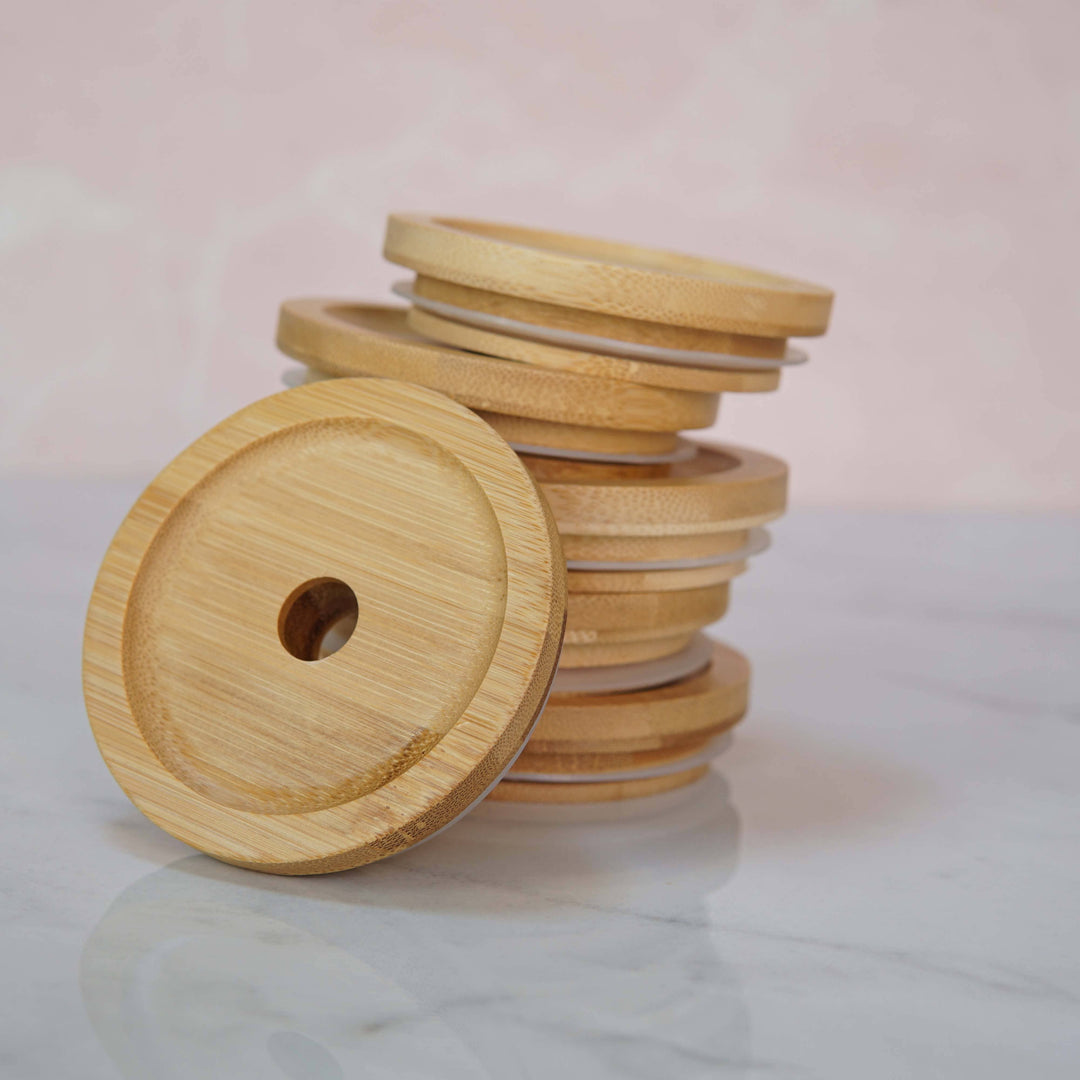 Forest Cove Home | Wide Mouth 86mm Bamboo Top Lids