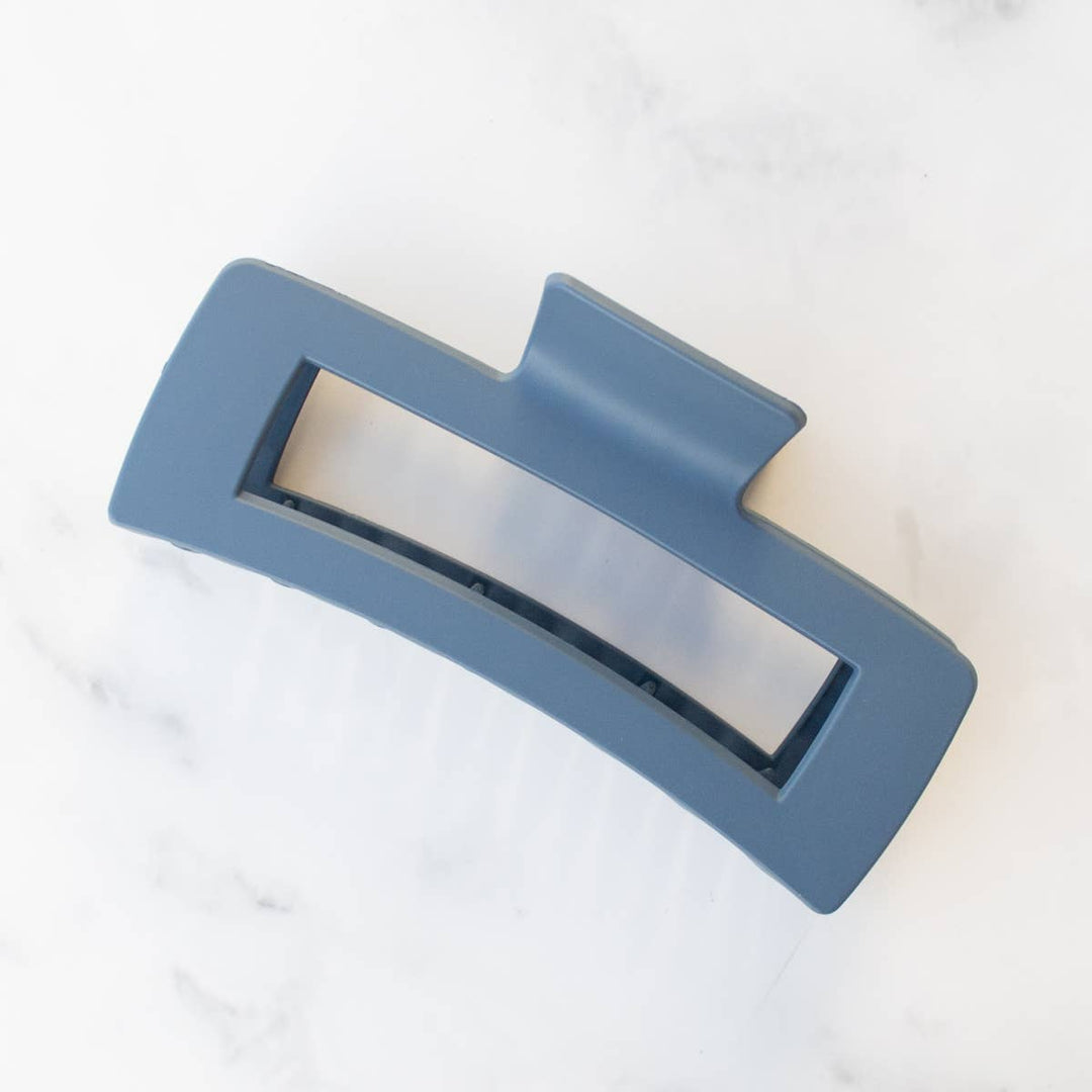 Tiepology | Jumbo Size 5 Inch Solid Long Square  Hair Clip