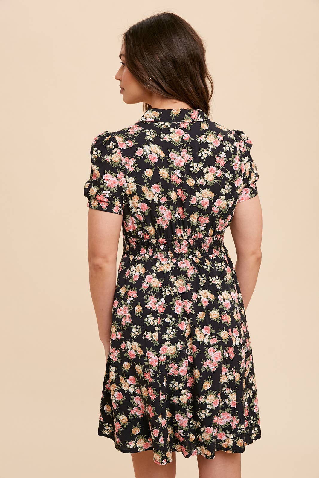 In Loom | Collard Button Down Floral Mini Dress