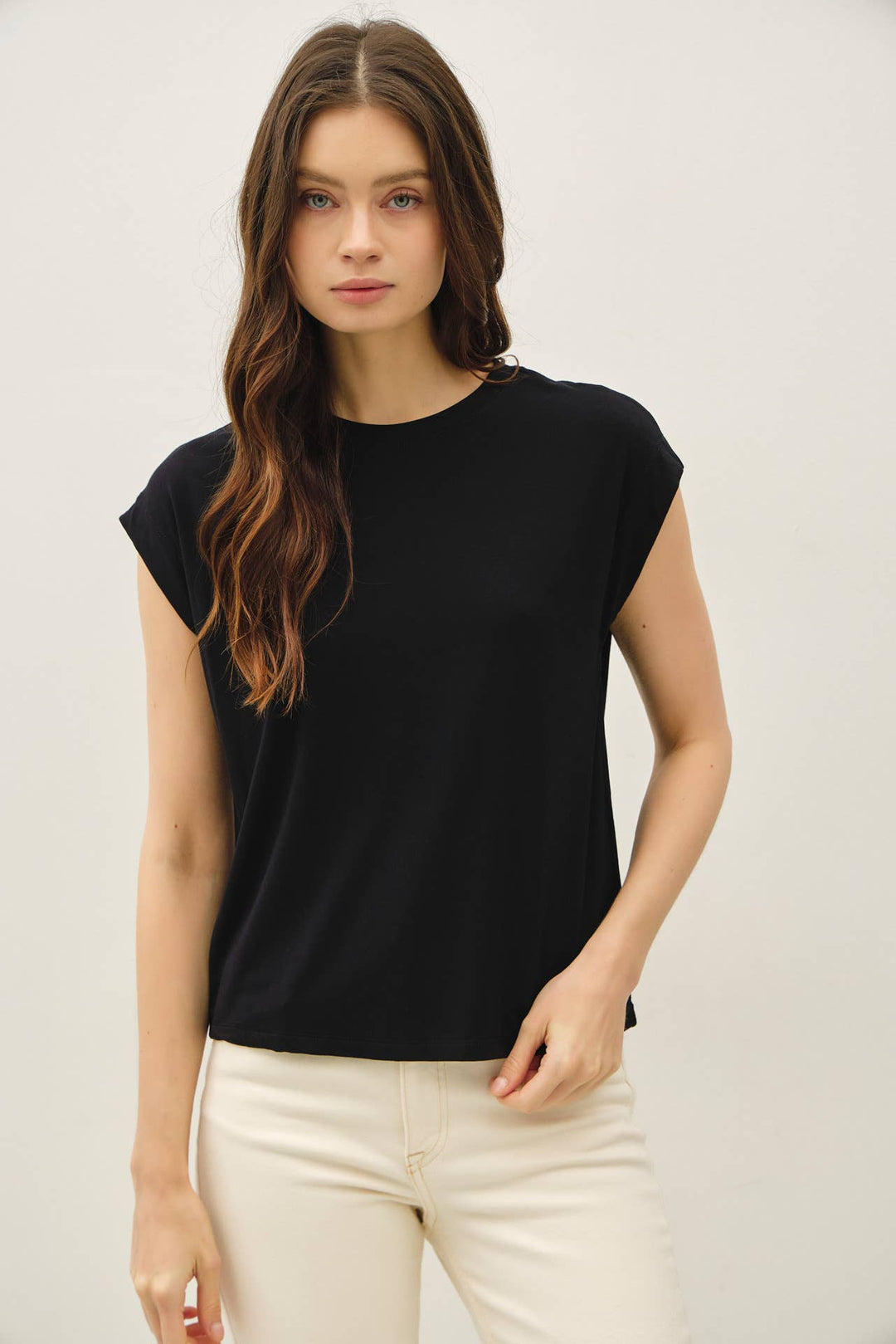 Be Cool | Bamboo Model Cap Sleeve Top