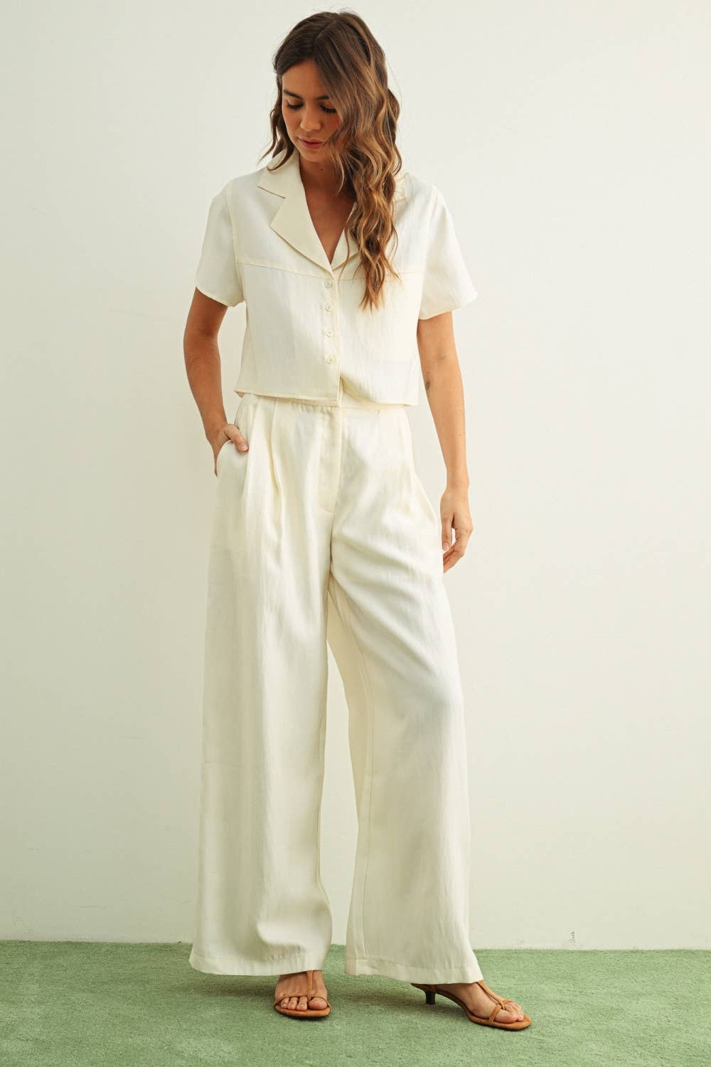 Miou Muse | Soft Rayon Button Front top