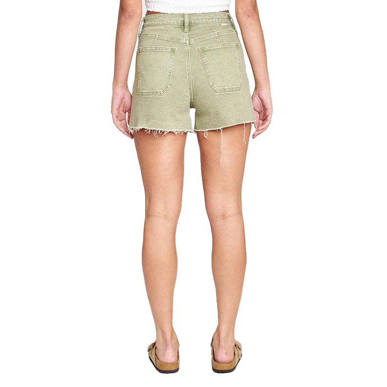 Daze Denim | The Knockout Cargo Short High Rise in Matcha