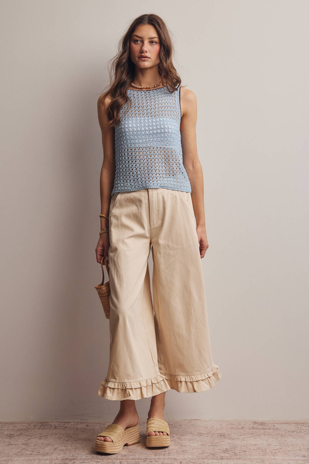 Forte | Sleeveless Crochet Knit Top