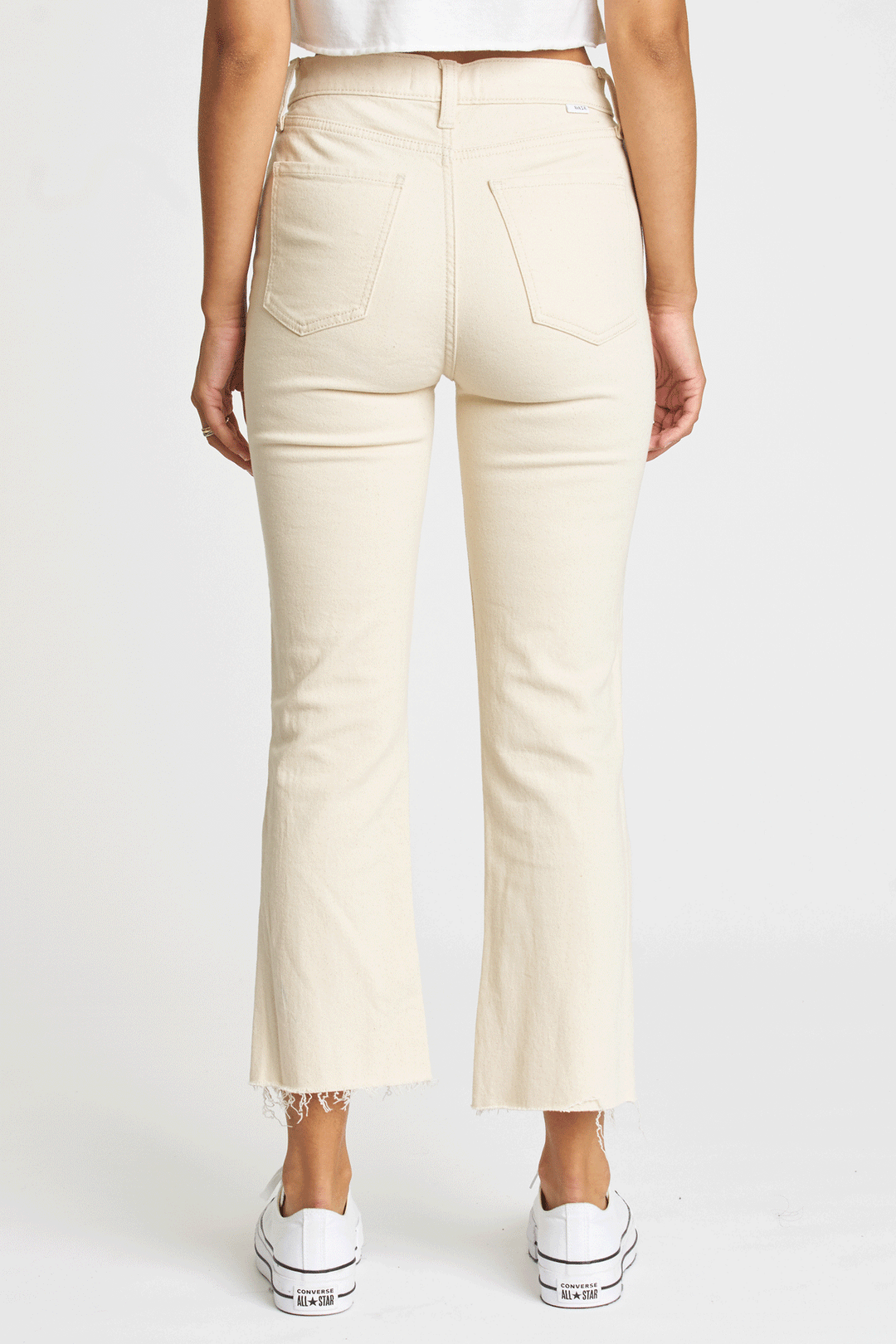 Daze Denim | Shy Girl High Rise Flare Bootcut Jeans in cream