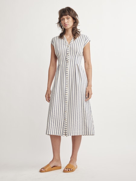 Self Contrast | Jamila Button Front Midi Dress