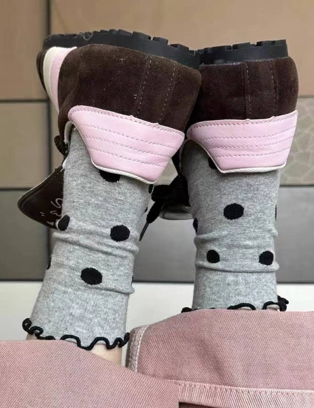 Sweetkama | Ladies Everyday Polka Dot Knit Socks