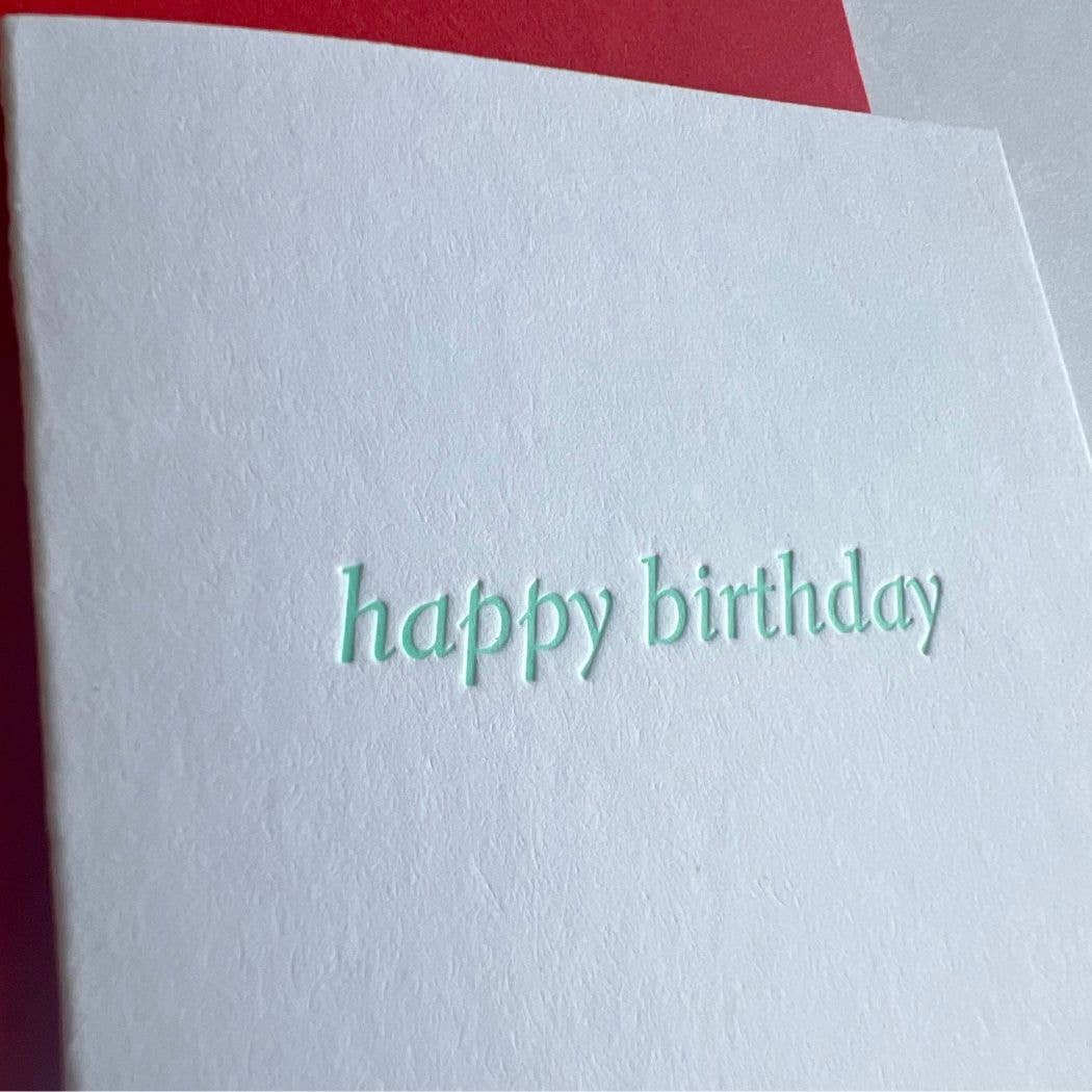Ladyfingers Letterpress | Happy Birthday Text Tiny Card