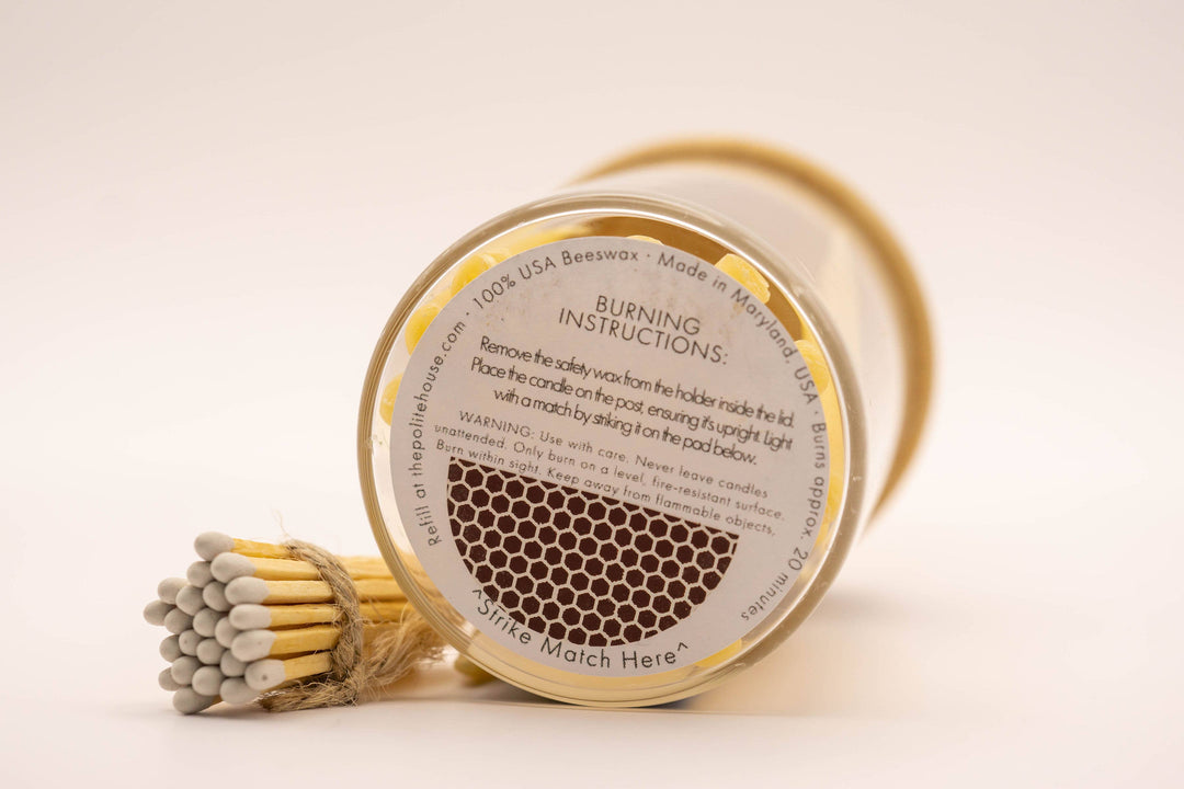 The Polite House | 20 Minute Beeswax Candle Set: Mindful (Set of 20)