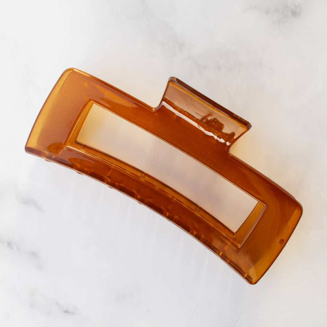 Tiepology | Jumbo Size 5 Inch Solid Long Square  Hair Clip