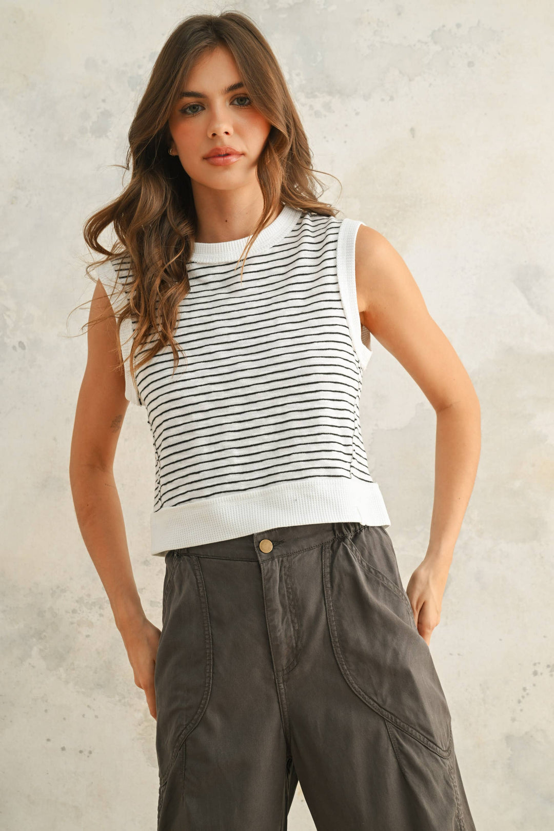 Miou Muse | Striped Top