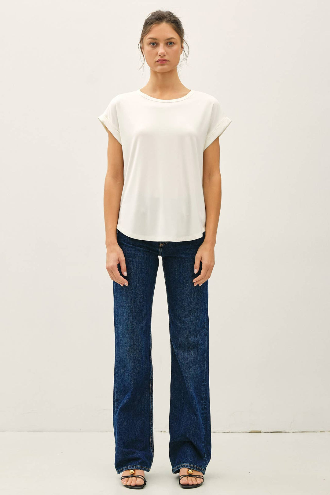Be Cool | Bamboo Model Round Neck Dolman Cap Sleeve Shirt