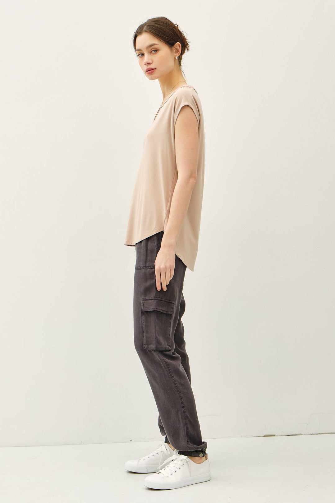 Be Cool | Bamboo Basic Scoop Neck Cap Sleeve Tee