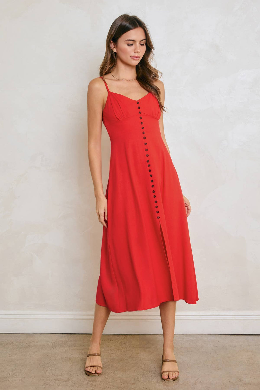 Dress Forum | Heaven Sent Button Front Midi Dress