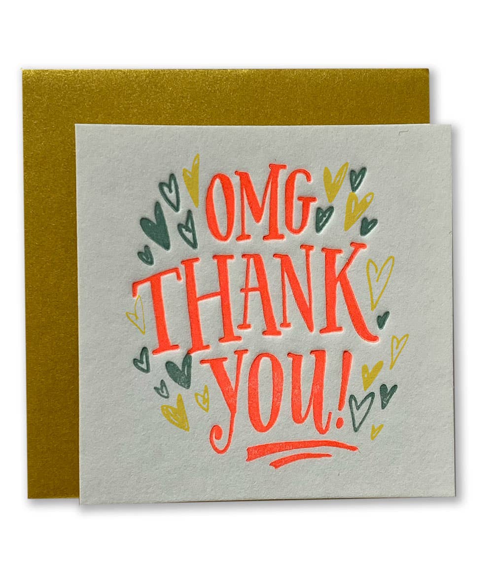 Ladyfingers Letterpress | OMG thank you Tiny Card