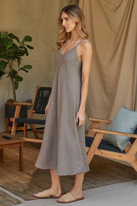 Milio Milano | Full Length Linen Slip Dress