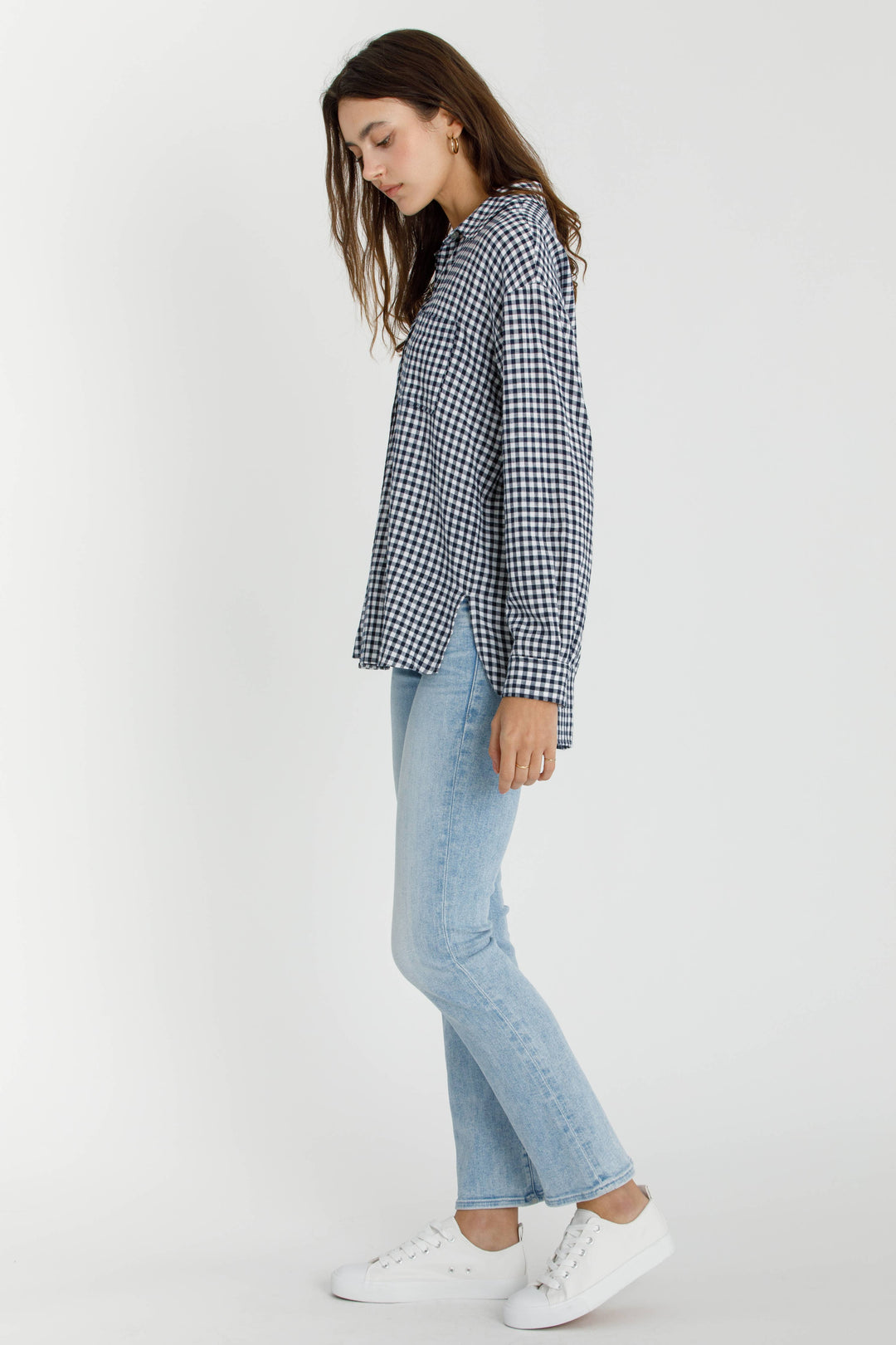 Be Cool | Gingham Long Sleeve Button Up Shirt