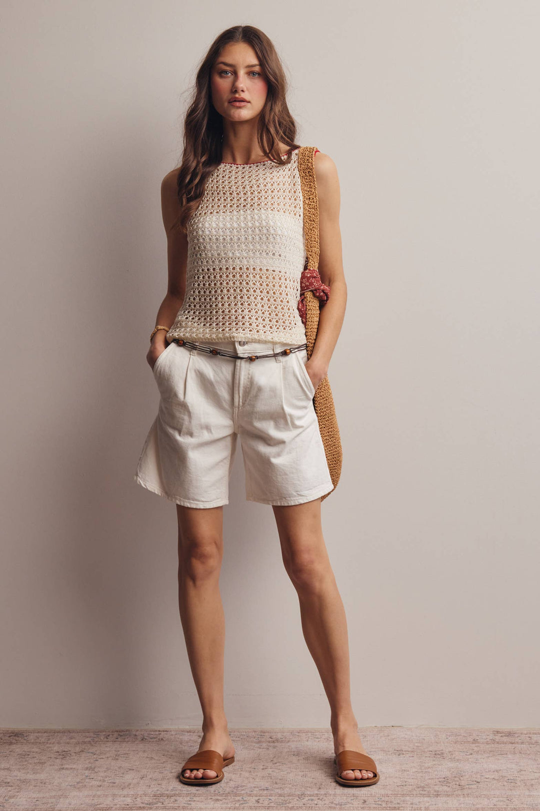 Forte | Sleeveless Crochet Knit Top