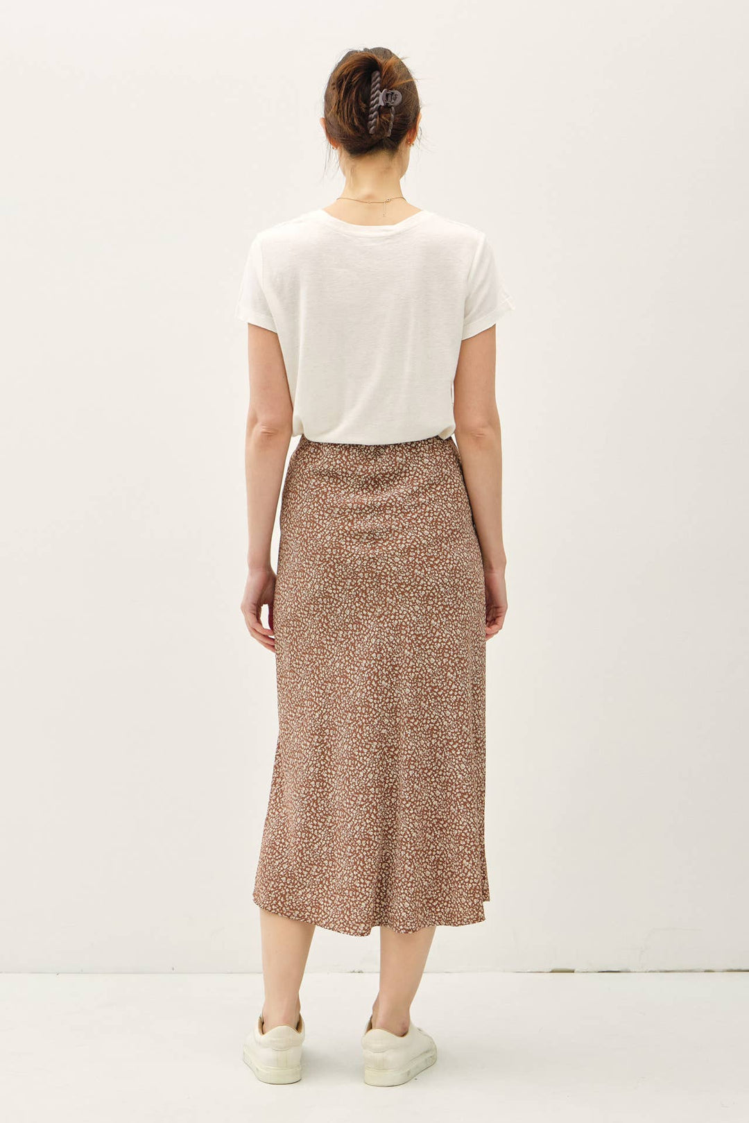 Be Cool | Print midi skirt with elastic waistband
