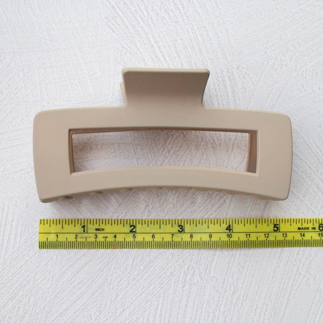 Tiepology | Jumbo Size 5 Inch Solid Long Square  Hair Clip