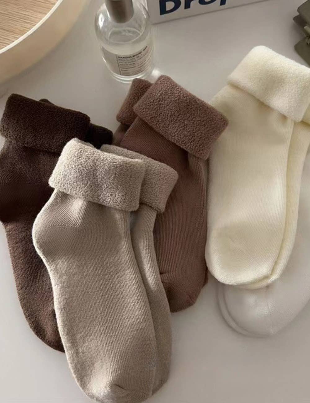 Sweetkama | Ladies Inside Velvet Solid Color Socks