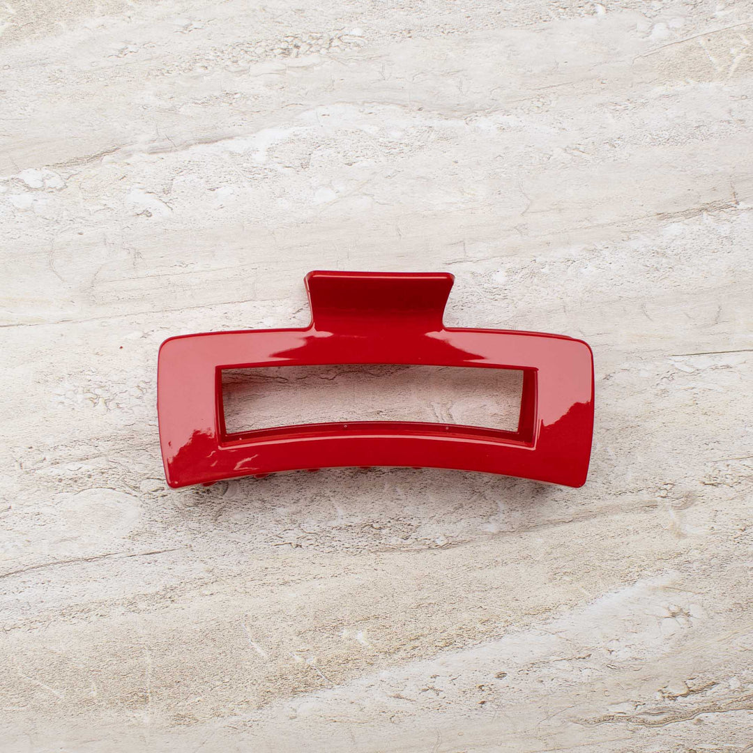 Tiepology | Jumbo Size 5 Inch Solid Long Square  Hair Clip