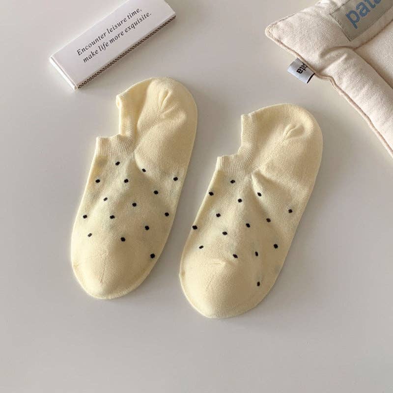 Sweetkama | Ladies Polka Dot Knit Boat Socks