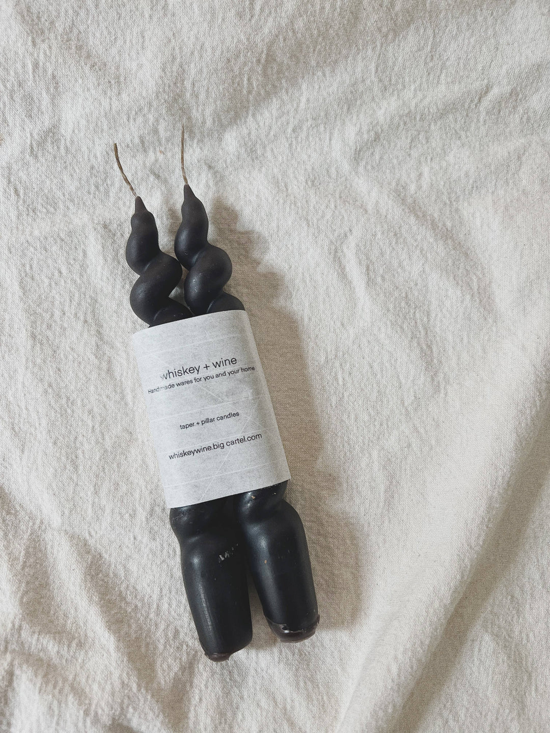 Whiskey + Wine | Swirl Taper Candle