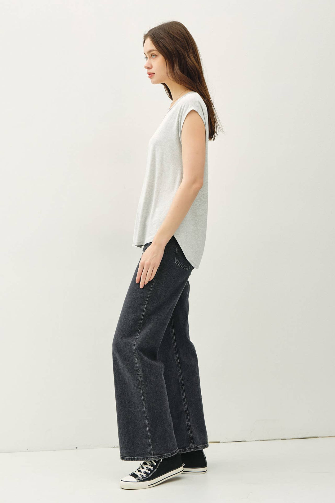 Be Cool | Bamboo Basic Scoop Neck Cap Sleeve Tee