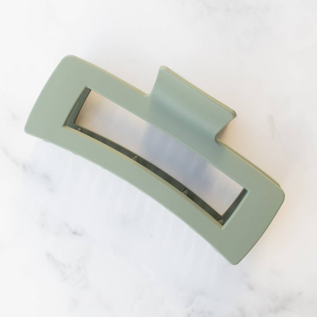 Tiepology | Jumbo Size 5 Inch Solid Long Square  Hair Clip