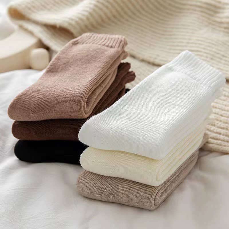 Sweetkama | Ladies Inside Velvet Solid Color Socks