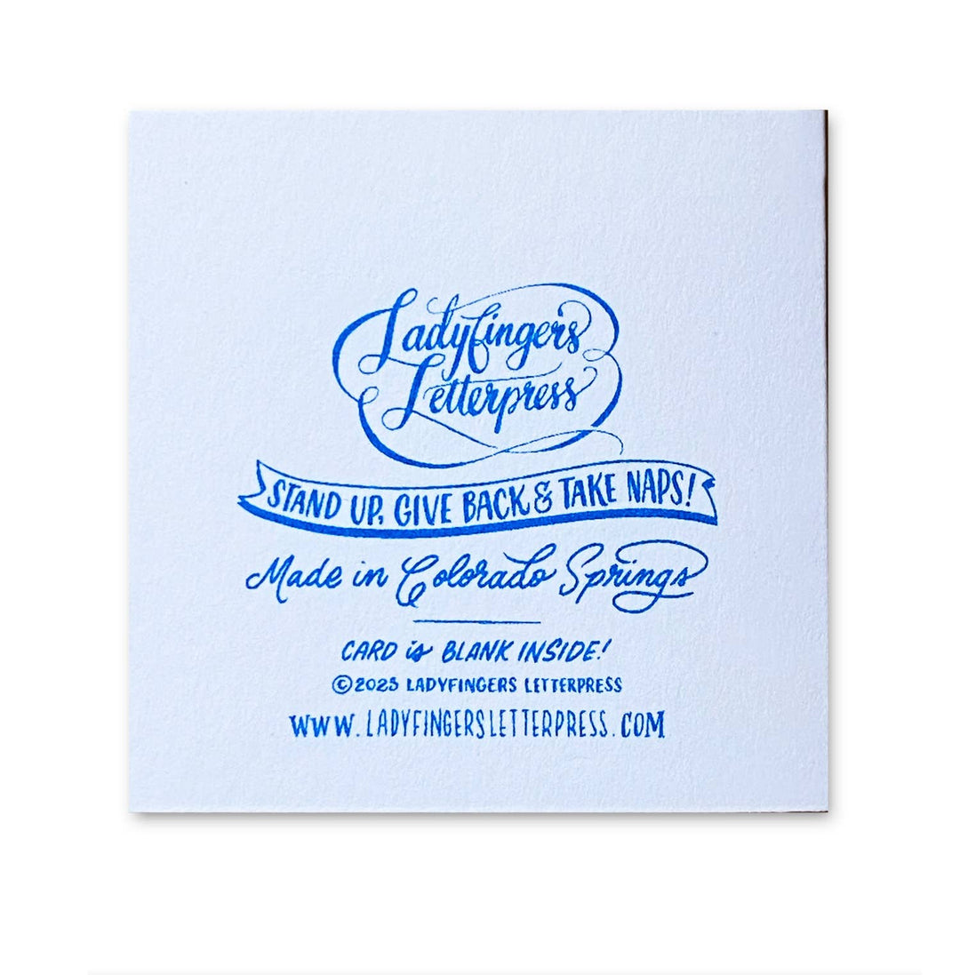 Ladyfingers Letterpress | Vintage Camping Risograph Tiny Card