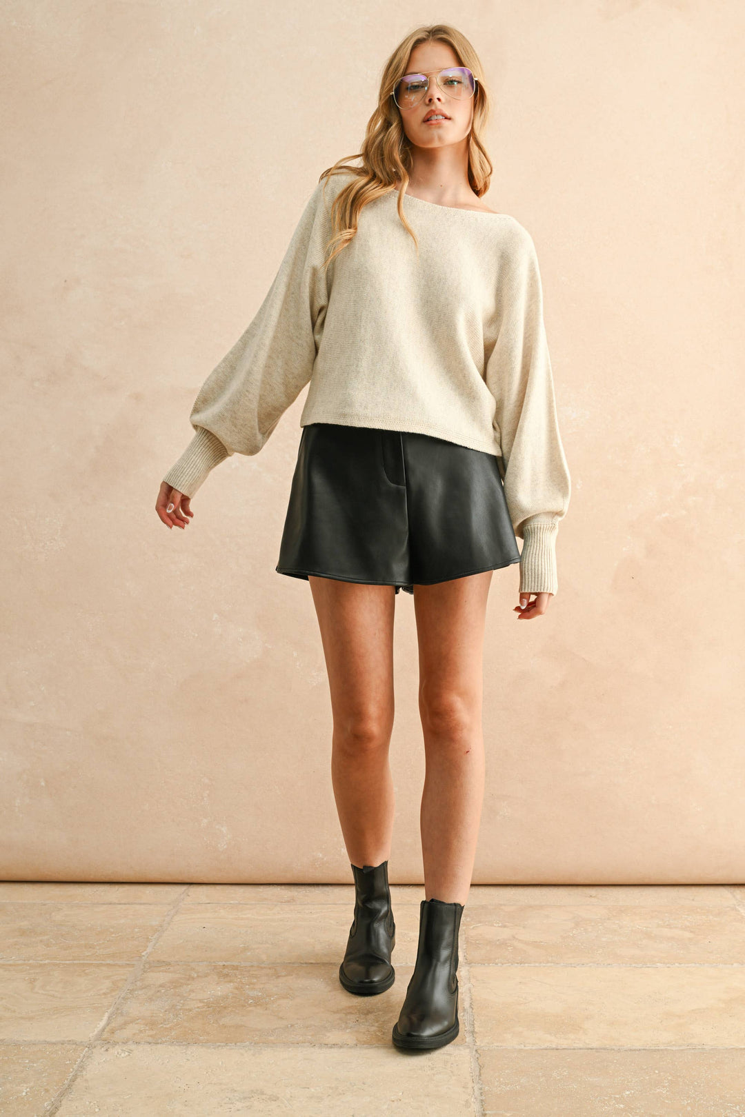 Miou Muse | Boat Neck Sweater