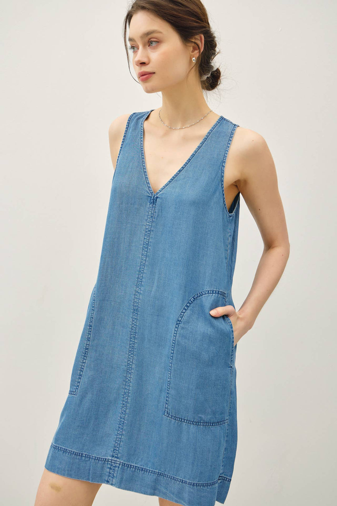 Be Cool | Denim look tencel tank dress