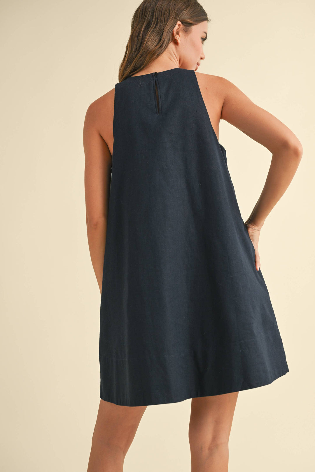 Miou Muse | Sleeveless A Line Linen Dress