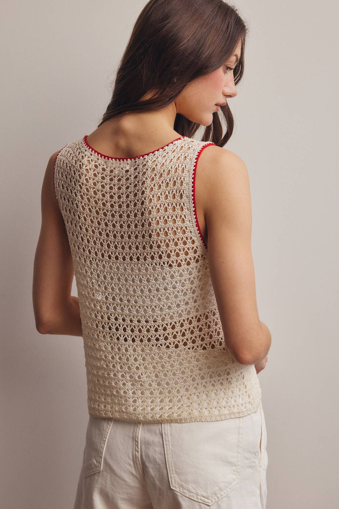 Forte | Sleeveless Crochet Knit Top