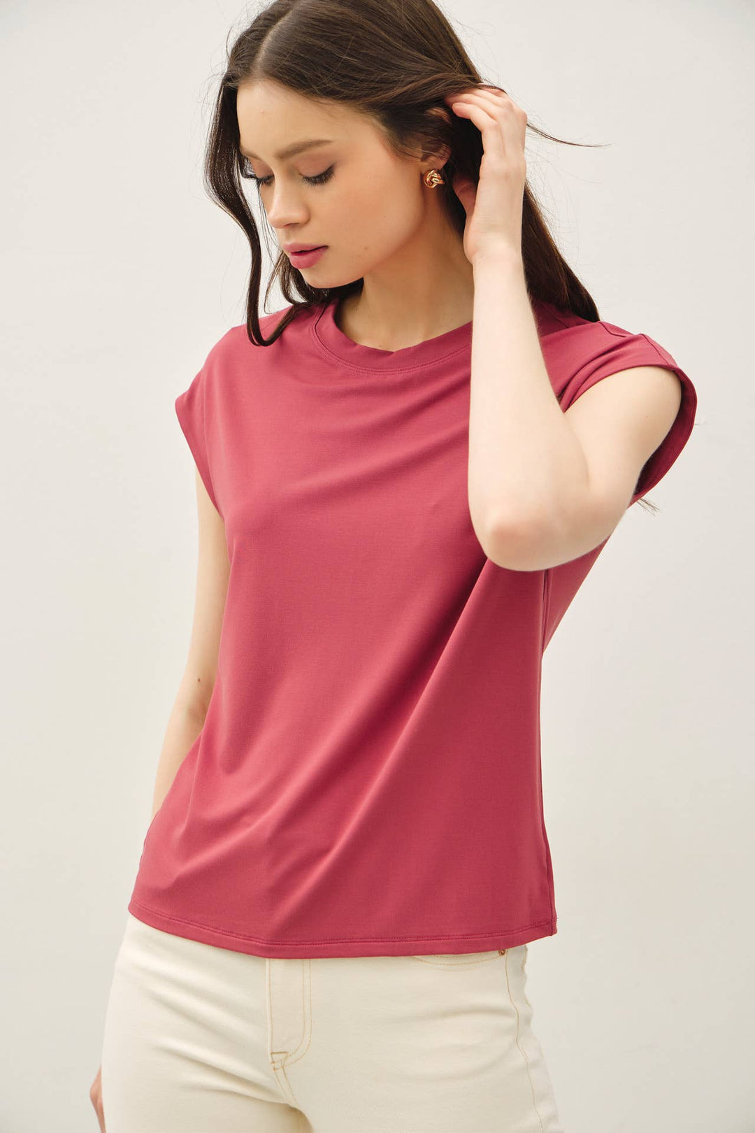 Be Cool | Bamboo Model Cap Sleeve Top