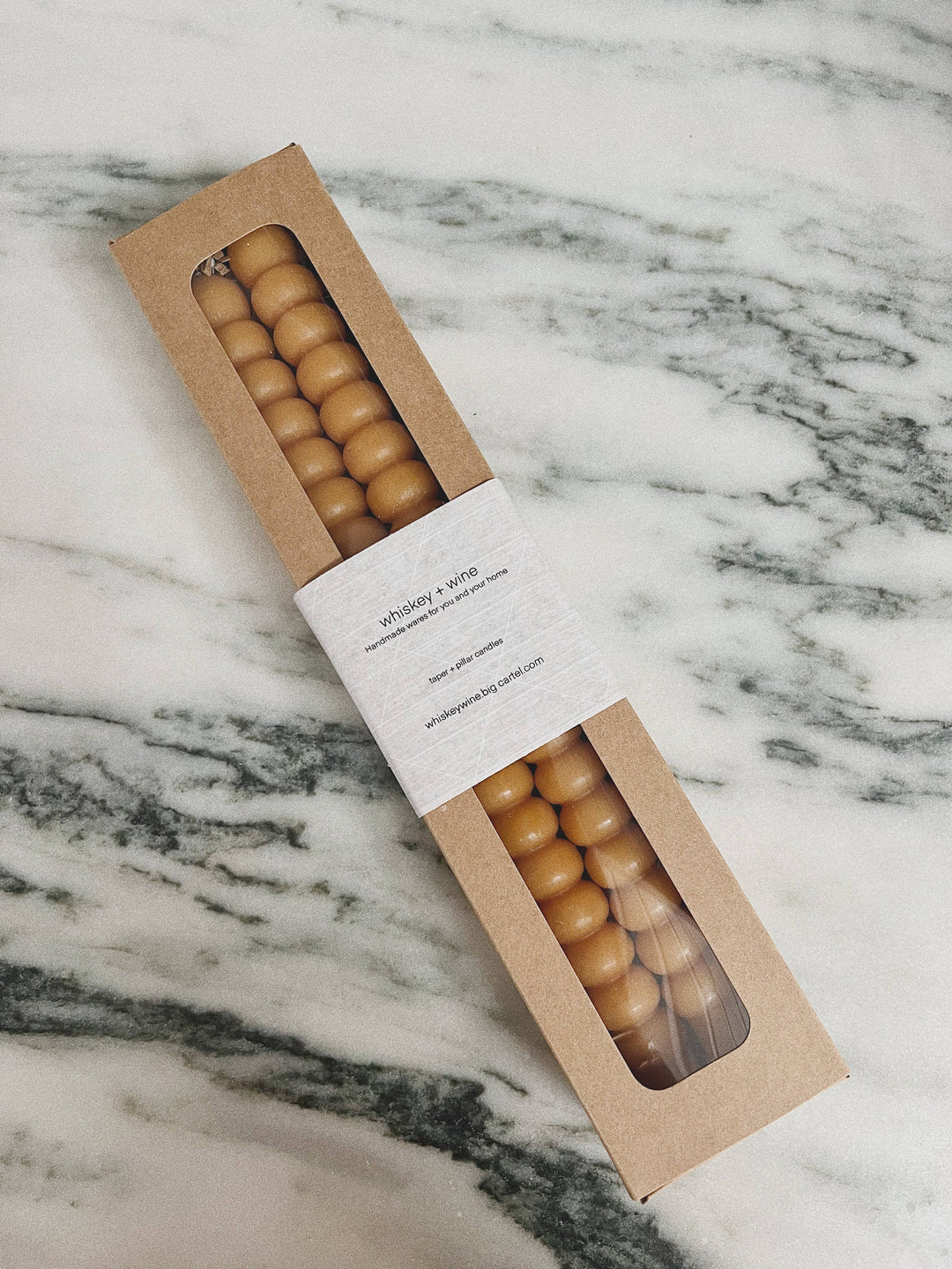 Whiskey + Wine |Stacked taper candle