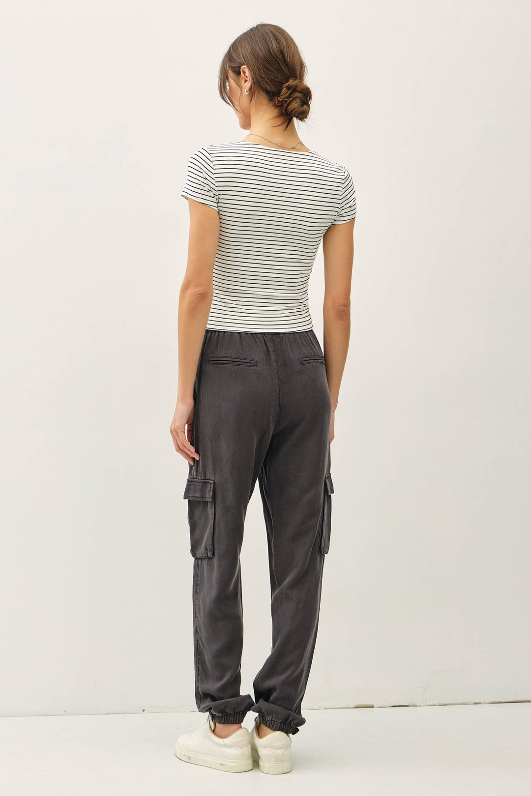 Be Cool | Ultra Soft Double Lined Striped Square Neck Top