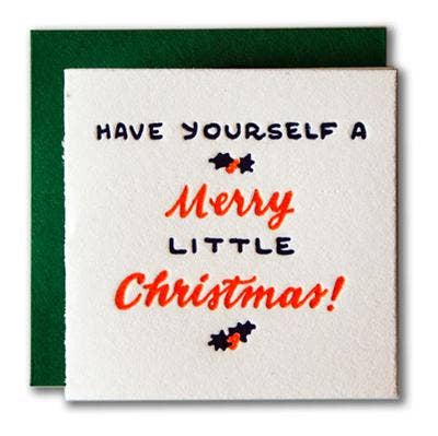 Ladyfingers Letterpress |  Tiny Merry Little Christmas Card